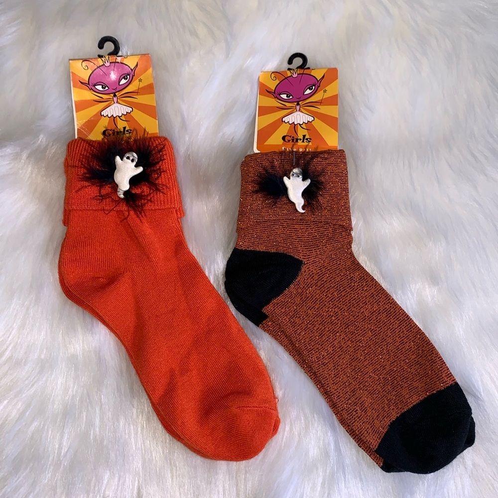 Vintage Girls Halloween Themed Socks
